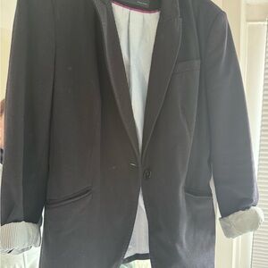Navy Single-Button Blazer